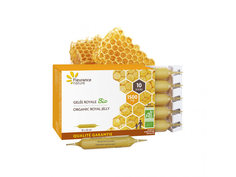 Ampoules de Gelée royale 1500 mg Bio Ampoules de Gelée royale 1500 mg Bio