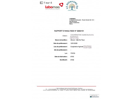 Miel de Thym Naturel du Maroc Récolte 2025