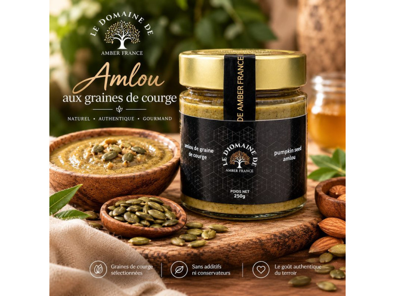 Amlou aux Graines de Courges du Maroc 250g (Huile d'Olive, Courges)