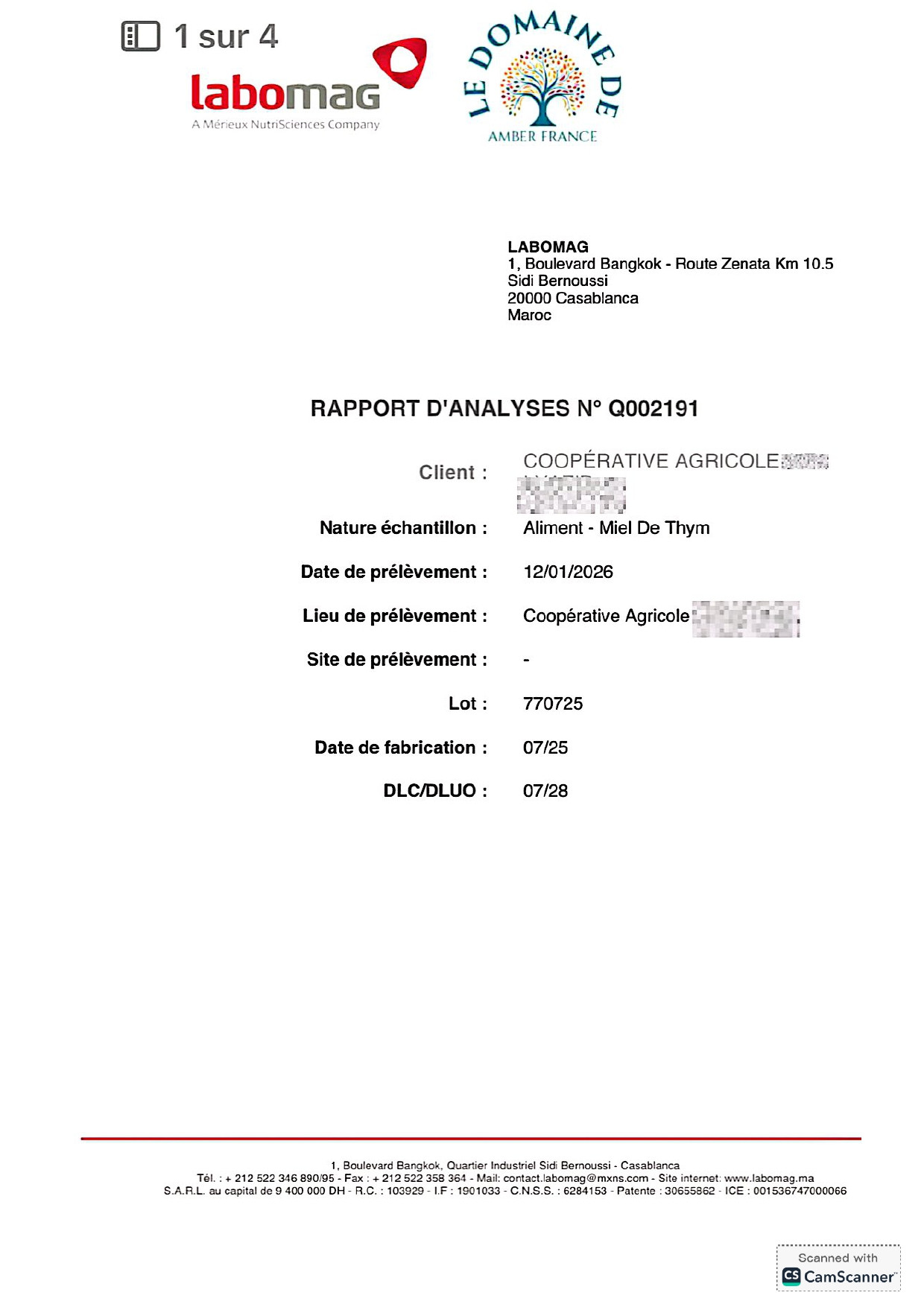 Nous Garantissons le contrôle et la qualité de nos miels